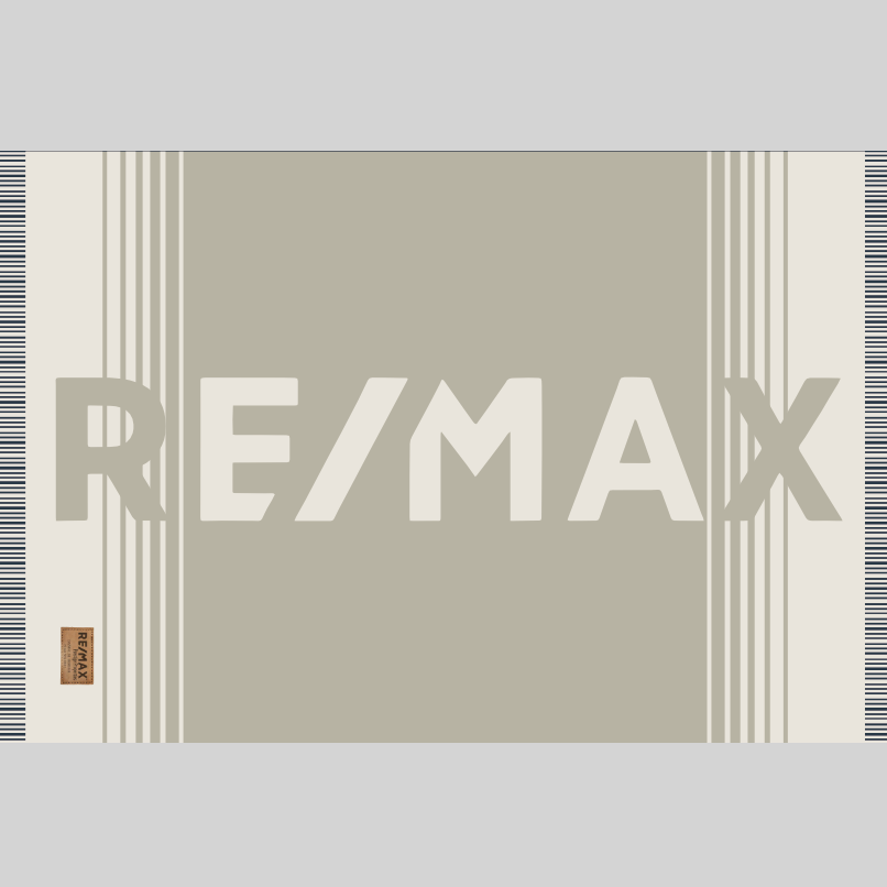 REMAX bold branded blanket in cream