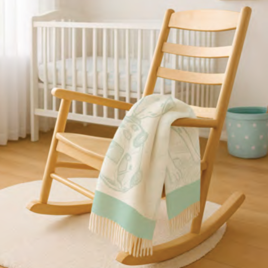 Your custom designed blanket, baby's room
